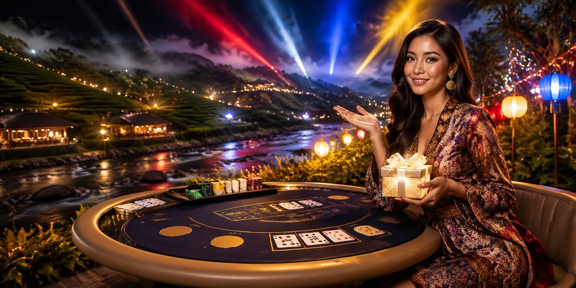 Suasana permainan baccarat Malaysia dengan latar motif batik tempatan